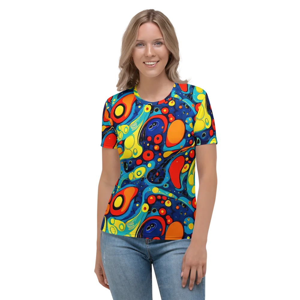Vivid Amoeba on Women's Crew Neck T-Shirt — Front
