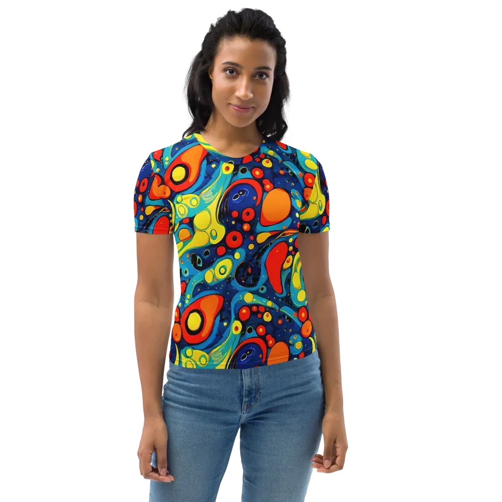 Vivid Amoeba on Women's Crew Neck T-Shirt — Front