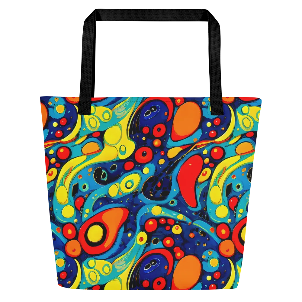 Vivid Amoeba on Large Tote Bag W/ Pocket — Front
