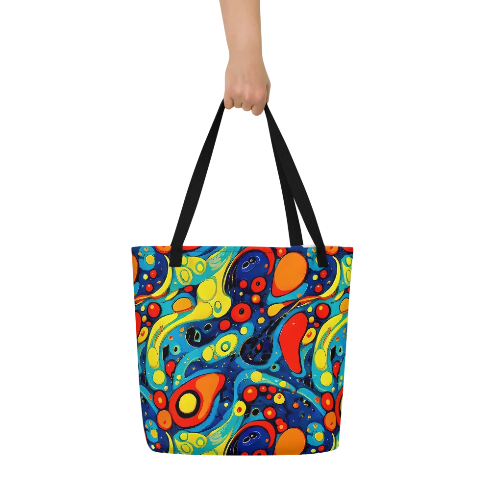 Vivid Amoeba on Large Tote Bag W/ Pocket — Front