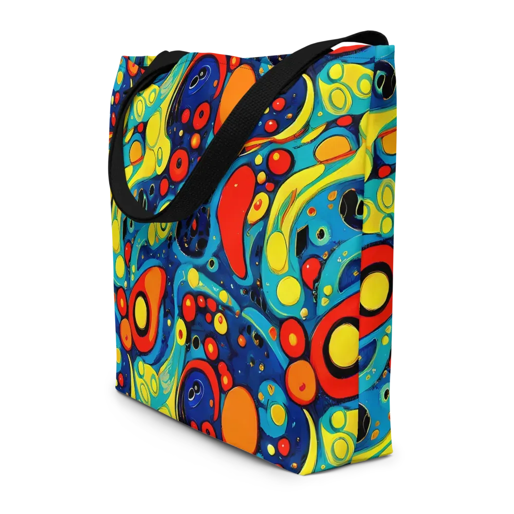 Vivid Amoeba on Large Tote Bag W/ Pocket — Front