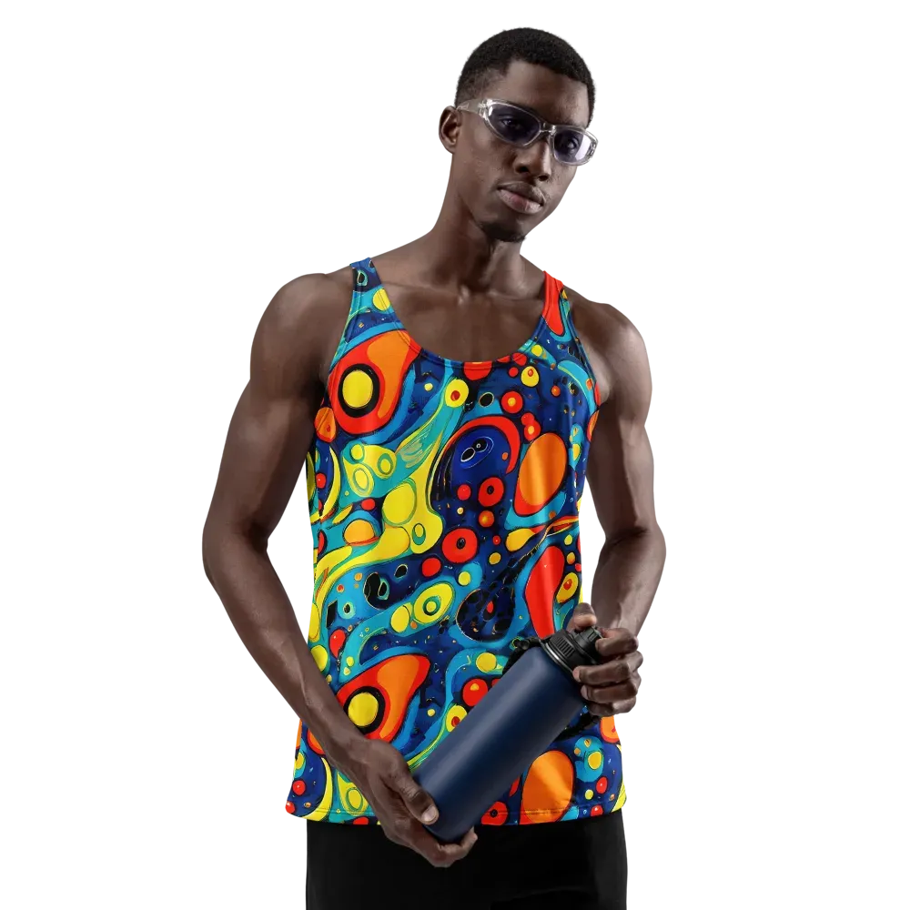 Vivid Amoeba on Men's Tank Top — Front