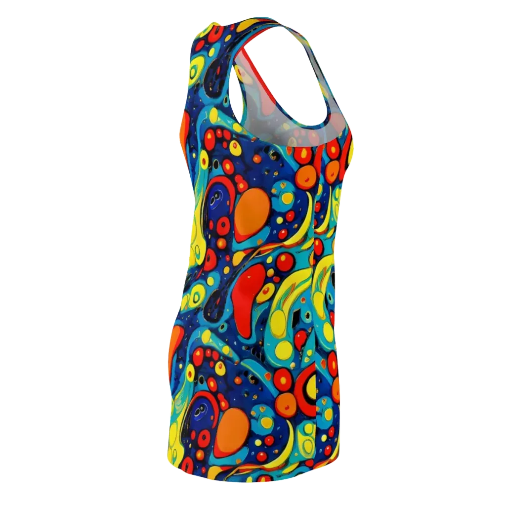 Vivid Amoeba on Racerback Dress — Back Side