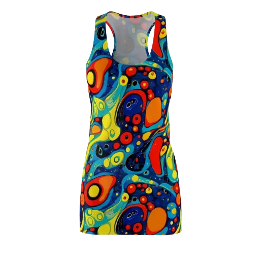 Vivid Amoeba on a Racerback Dress