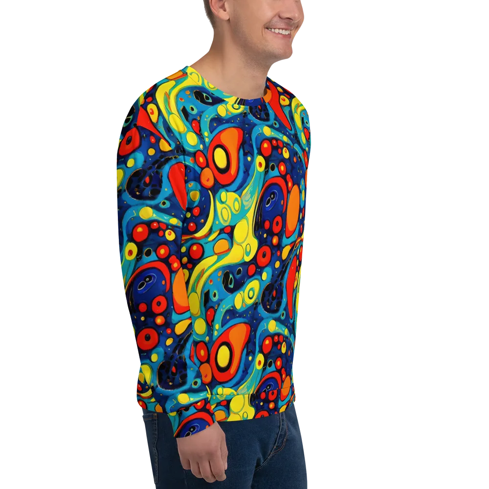 Vivid Amoeba on Sweatshirt — Right Front