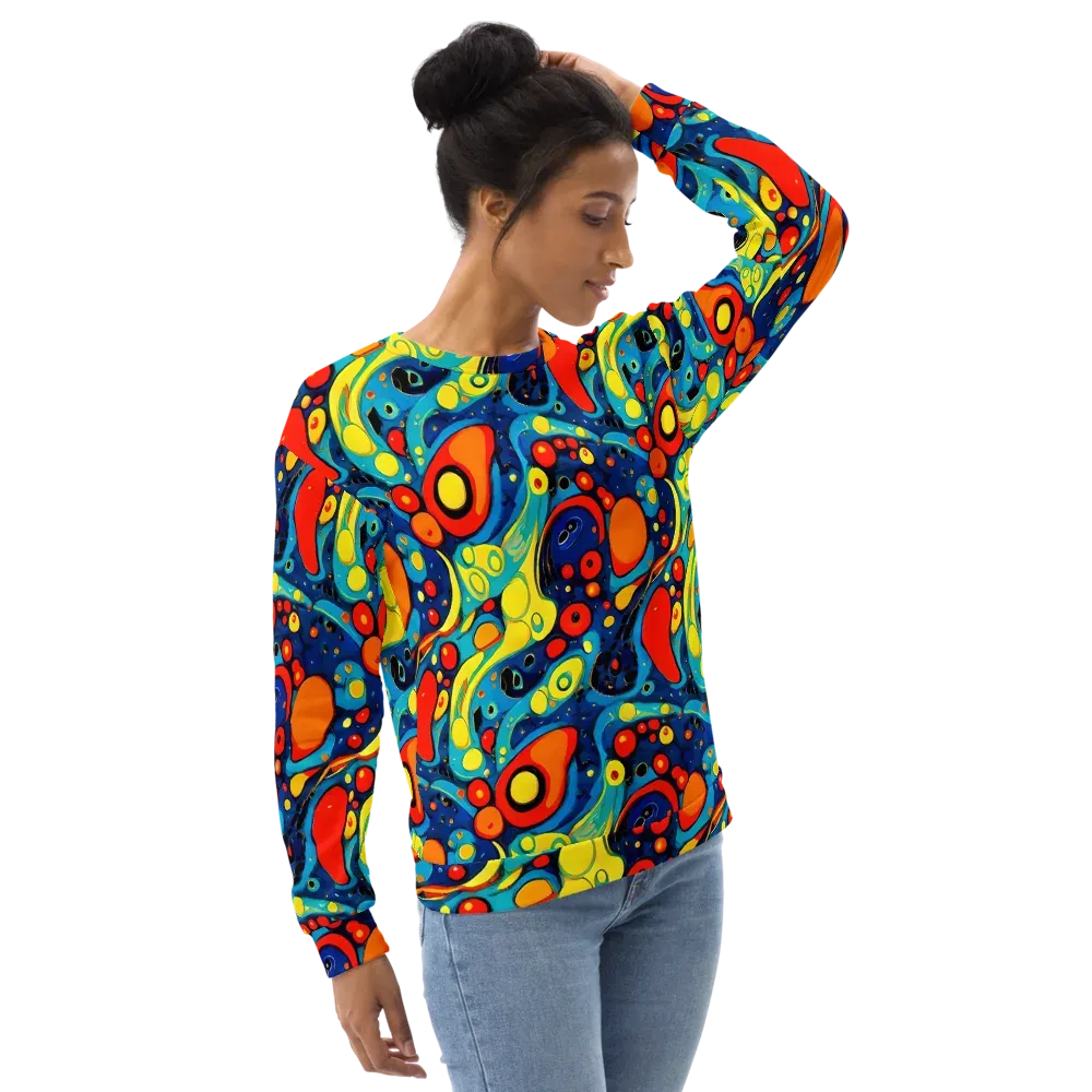 Vivid Amoeba on Sweatshirt — Right Front