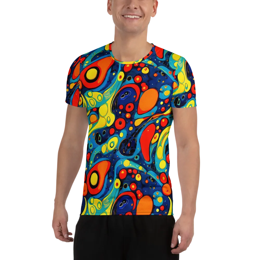 Vivid Amoeba on Men's Athletic T-Shirt — Front