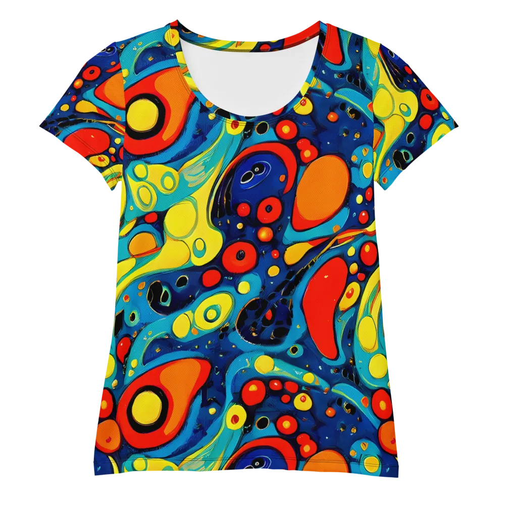 Vivid Amoeba on Women's Athletic T-Shirt — Front