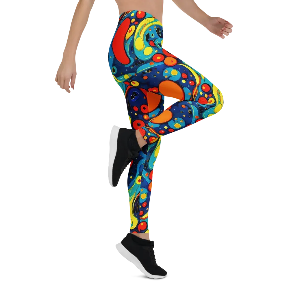 Vivid Amoeba on Leggings — Right