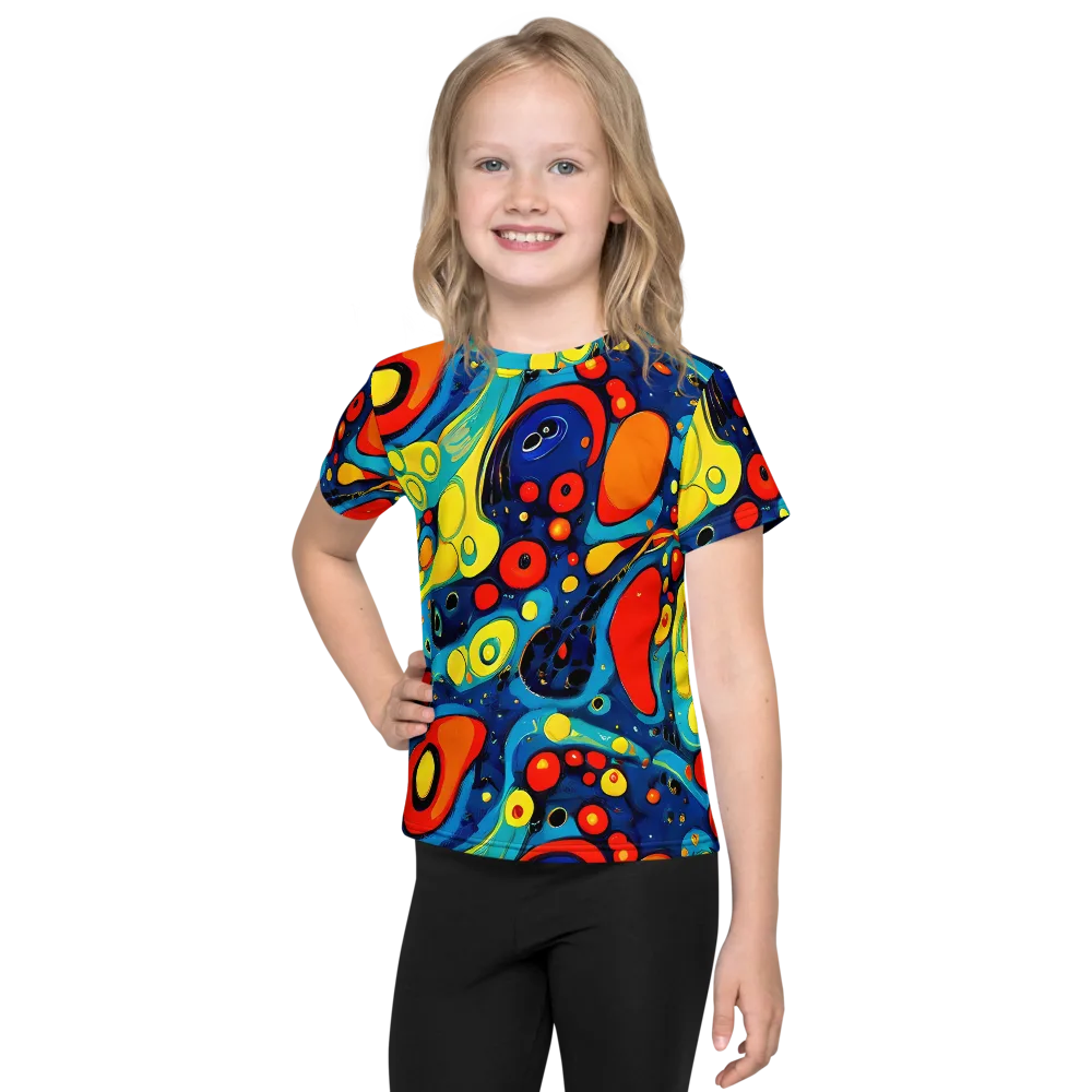 Vivid Amoeba on Kids Crew Neck T-Shirt — Front