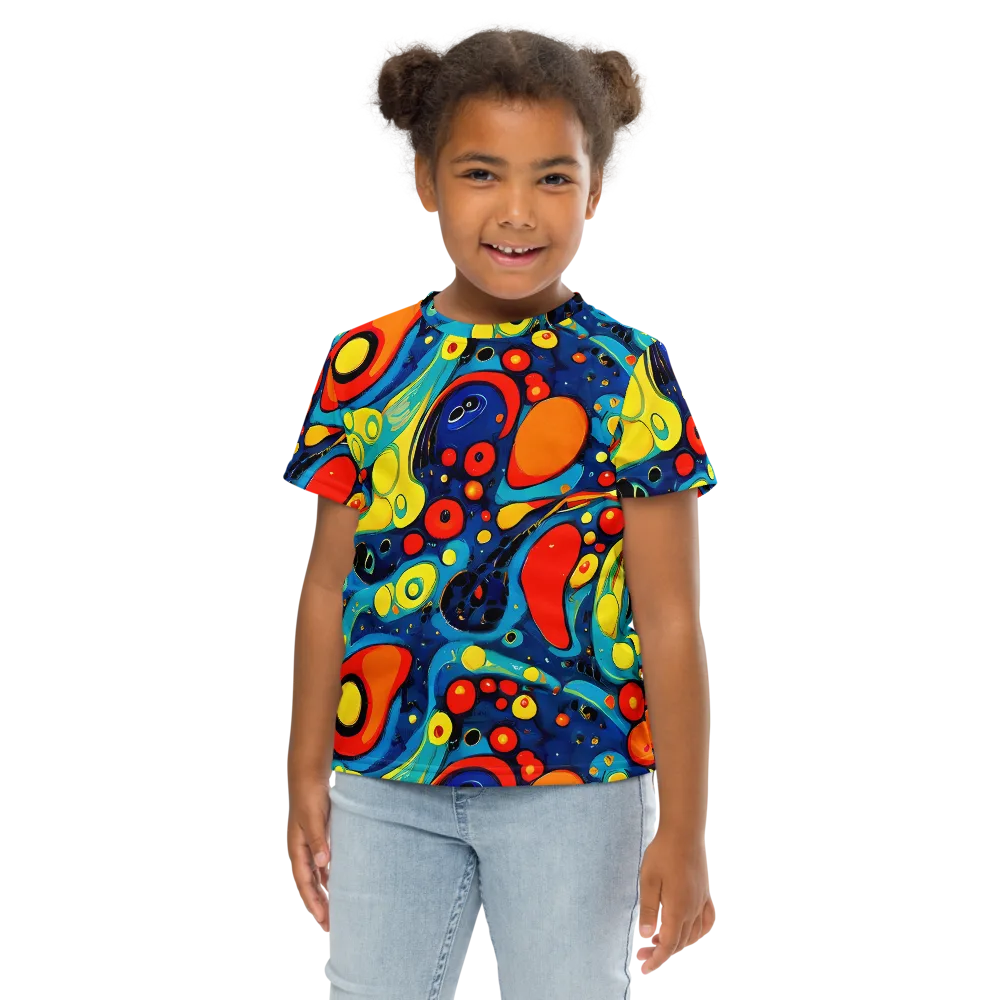 Vivid Amoeba on Kids Crew Neck T-Shirt — Front