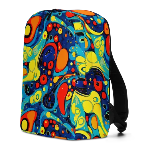 Vivid Amoeba on a Minimalist Backpack