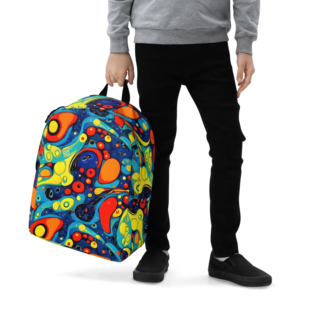 Vivid Amoeba on Minimalist Backpack — Zoomed-in