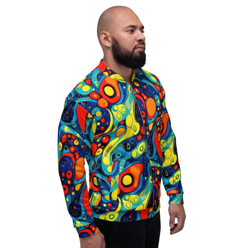 Vivid Amoeba on Bomber Jacket — Right