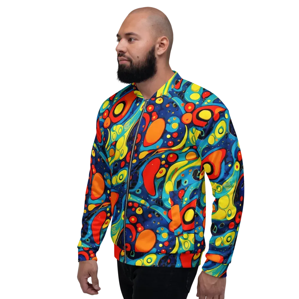 Vivid Amoeba on Bomber Jacket — Left