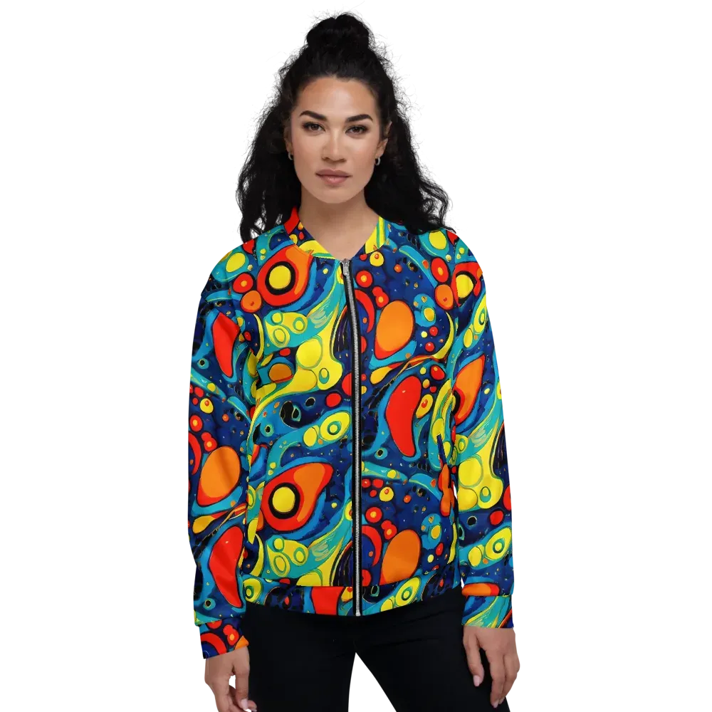 Vivid Amoeba on Bomber Jacket — Front