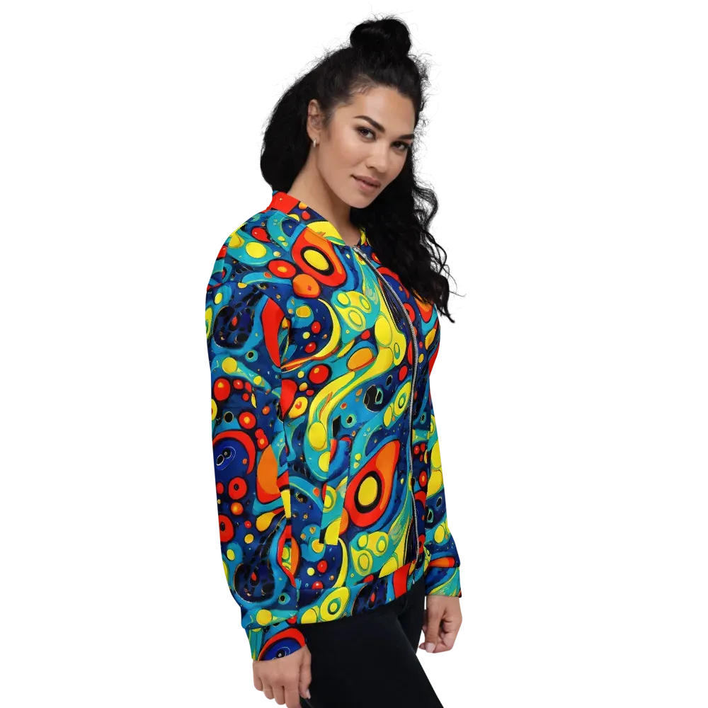 Vivid Amoeba on Bomber Jacket — Right