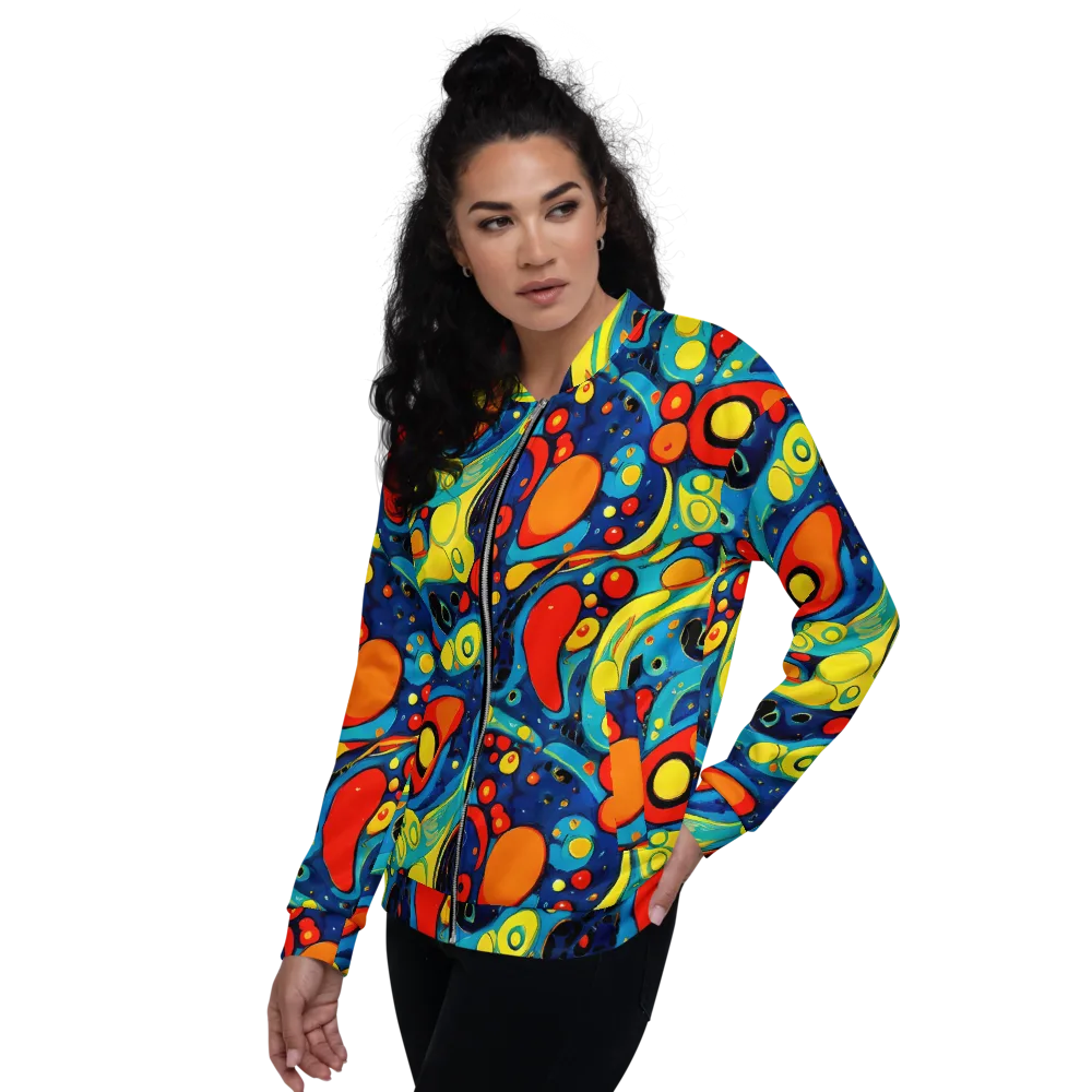 Vivid Amoeba on Bomber Jacket — Left