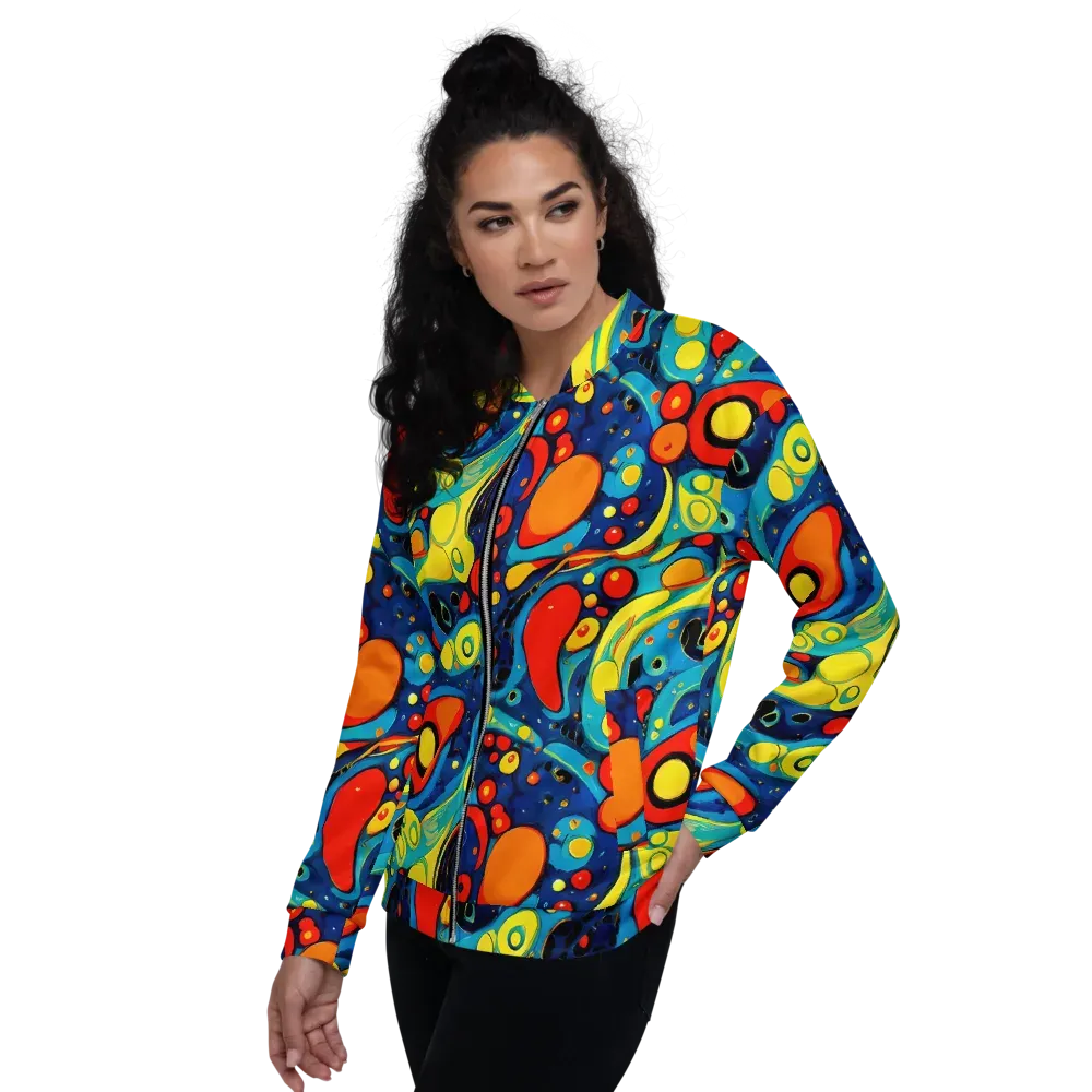 Vivid Amoeba on Bomber Jacket — Left