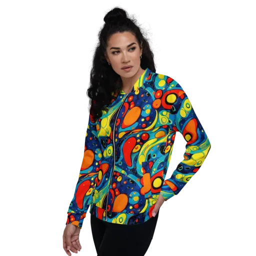 Vivid Amoeba on a Bomber Jacket