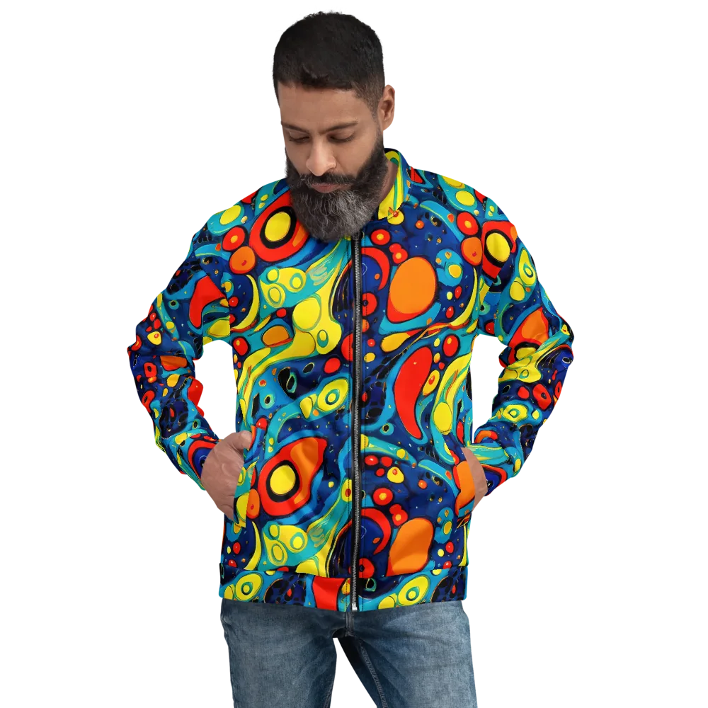 Vivid Amoeba on Bomber Jacket — Front