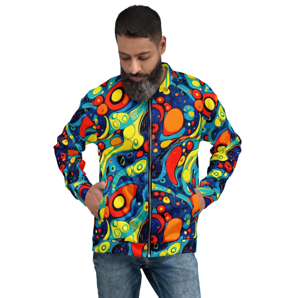 Vivid Amoeba on Bomber Jacket — Front