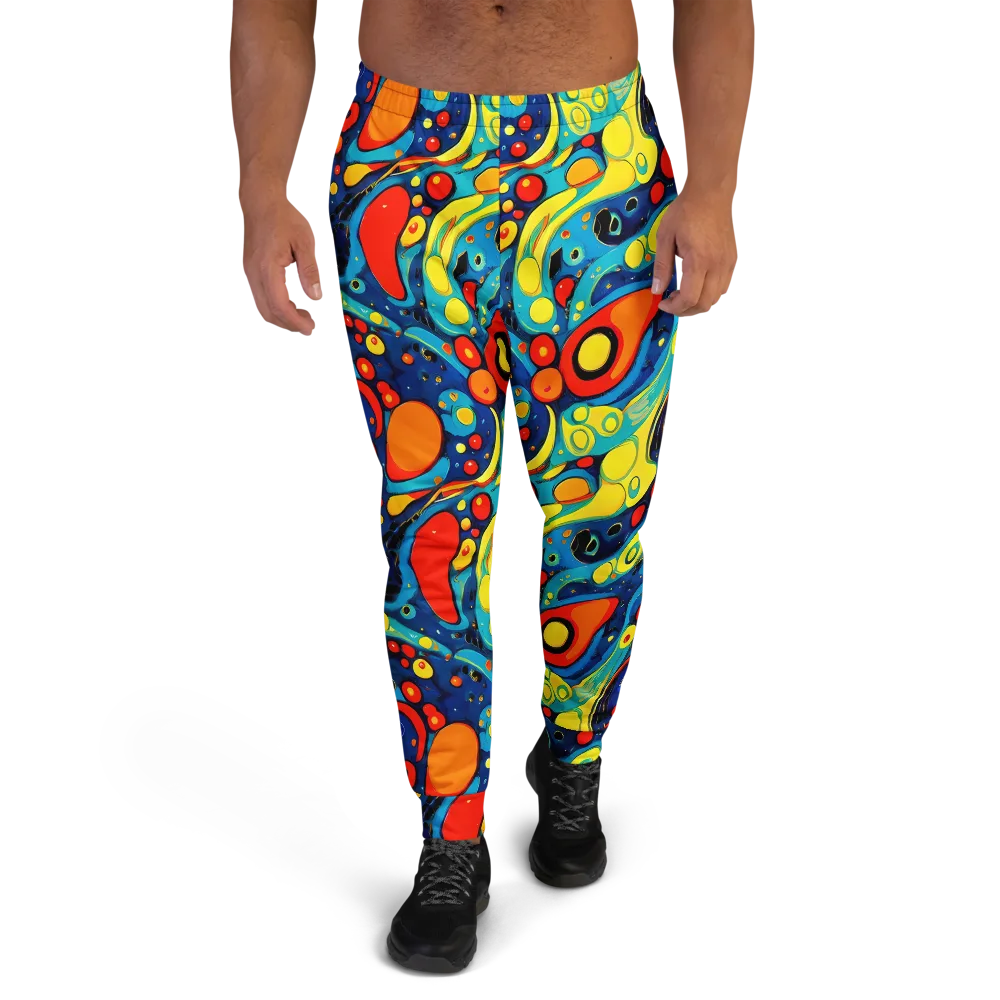 Vivid Amoeba on Men's Joggers — Front