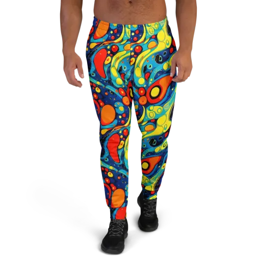 Vivid Amoeba on a Men's Joggers
