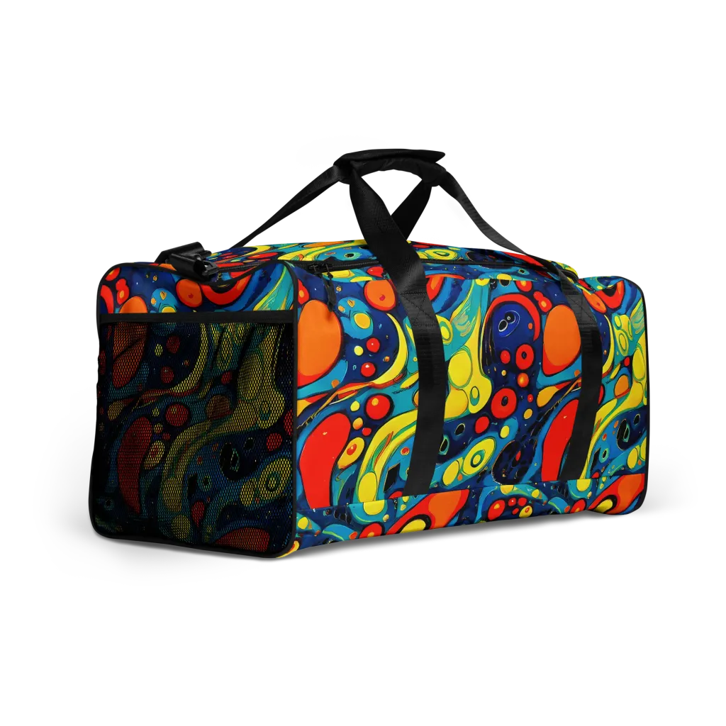 Vivid Amoeba on Duffle Bag — Right Front