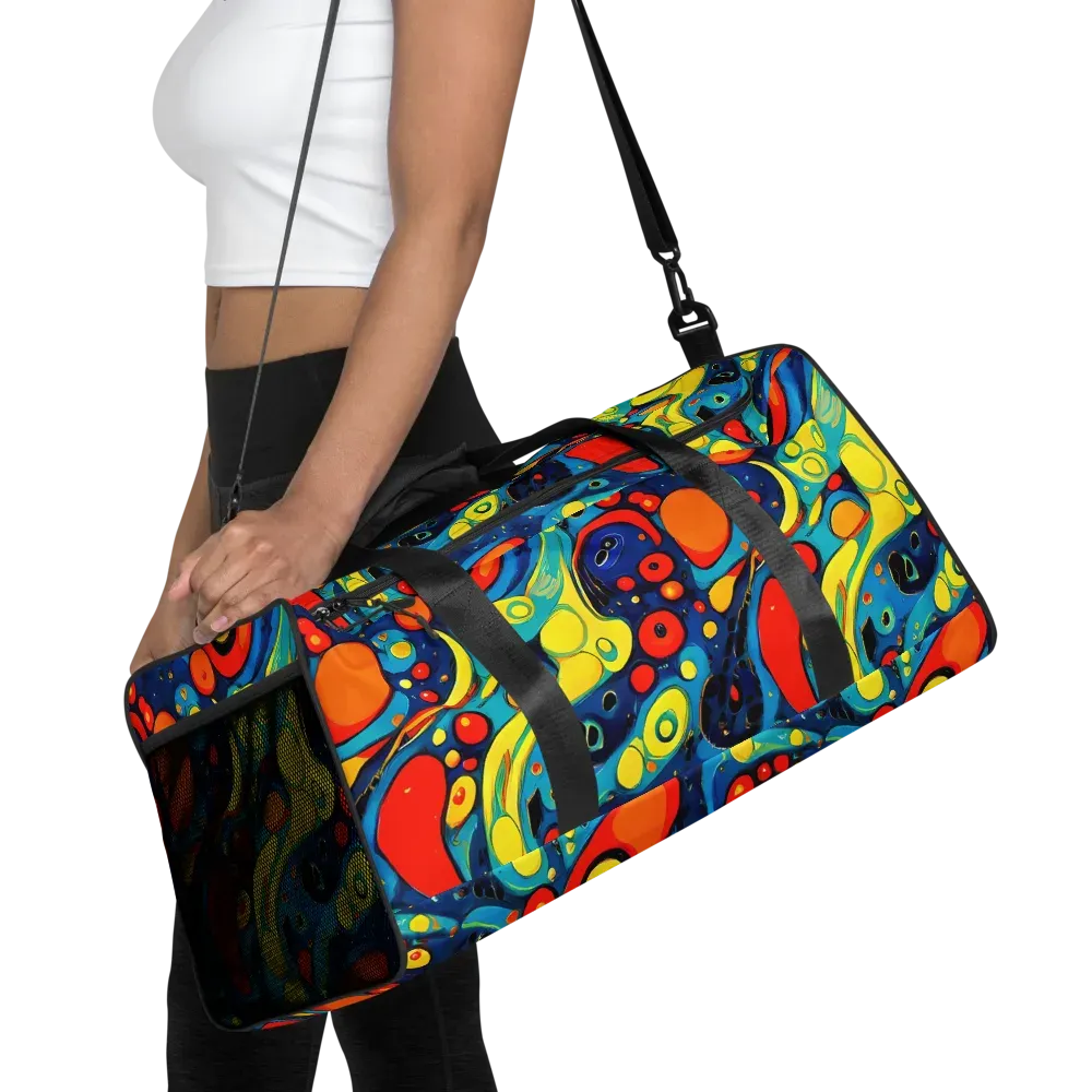 Vivid Amoeba on Duffle Bag — Front