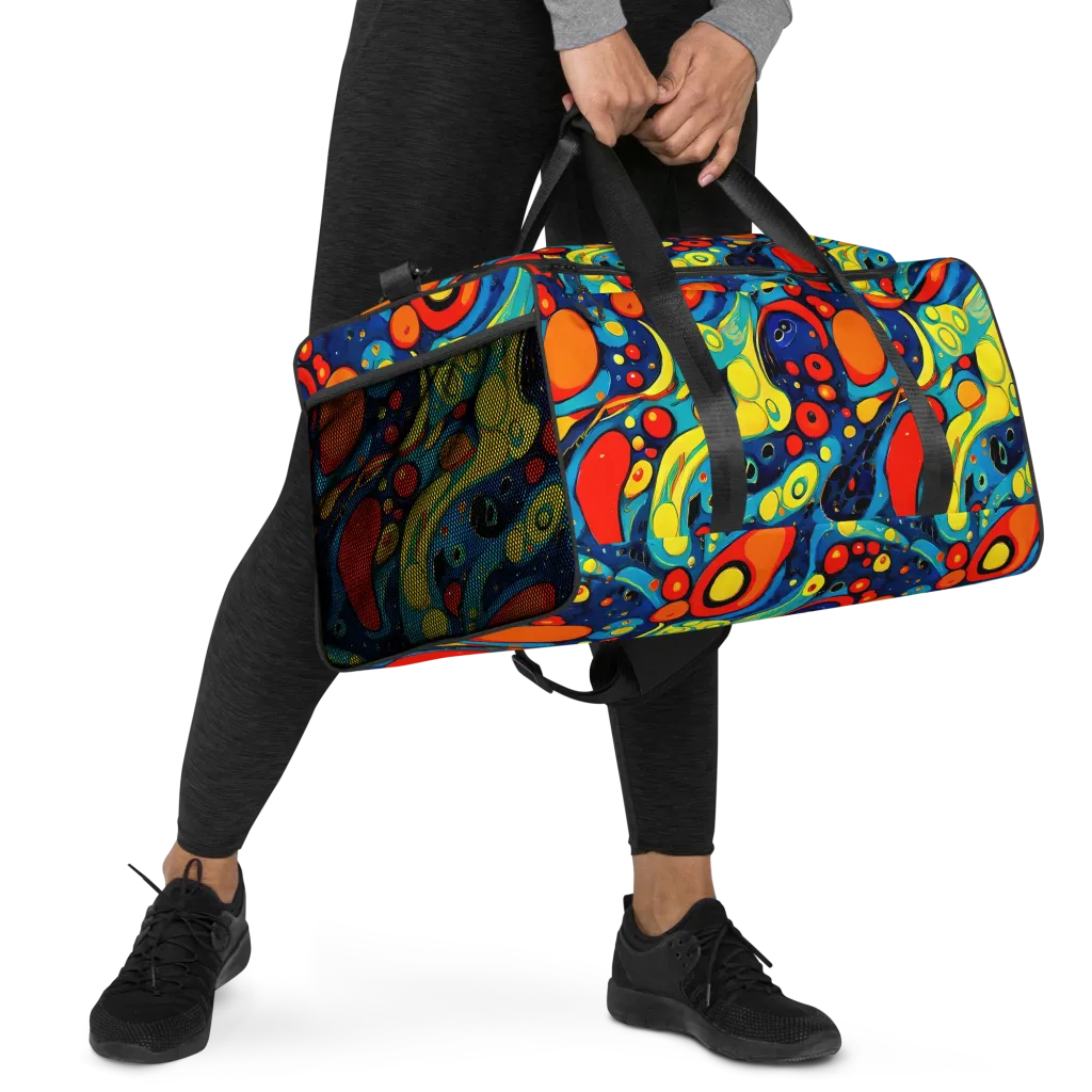 Vivid Amoeba on Duffle Bag — Right Front