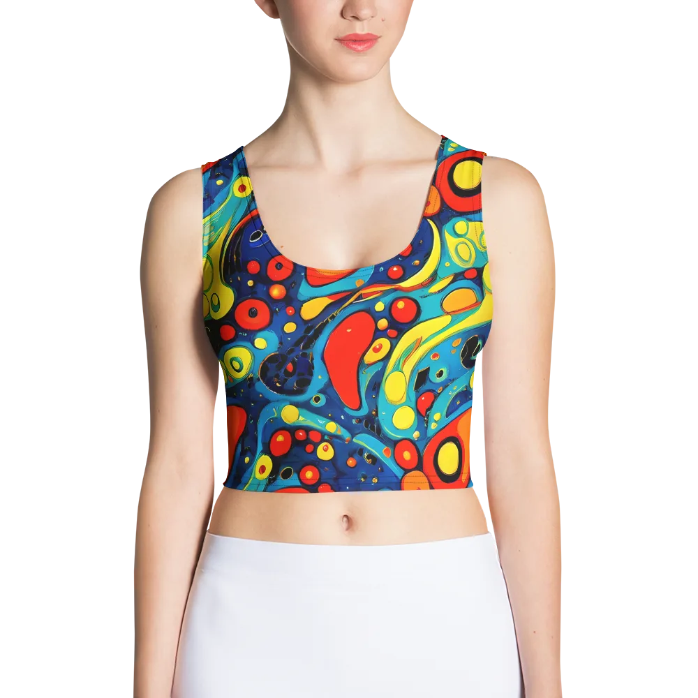 Vivid Amoeba on Crop Top — Front