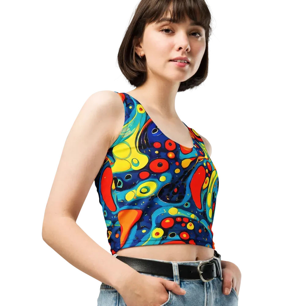 Vivid Amoeba on Crop Top — Right Front