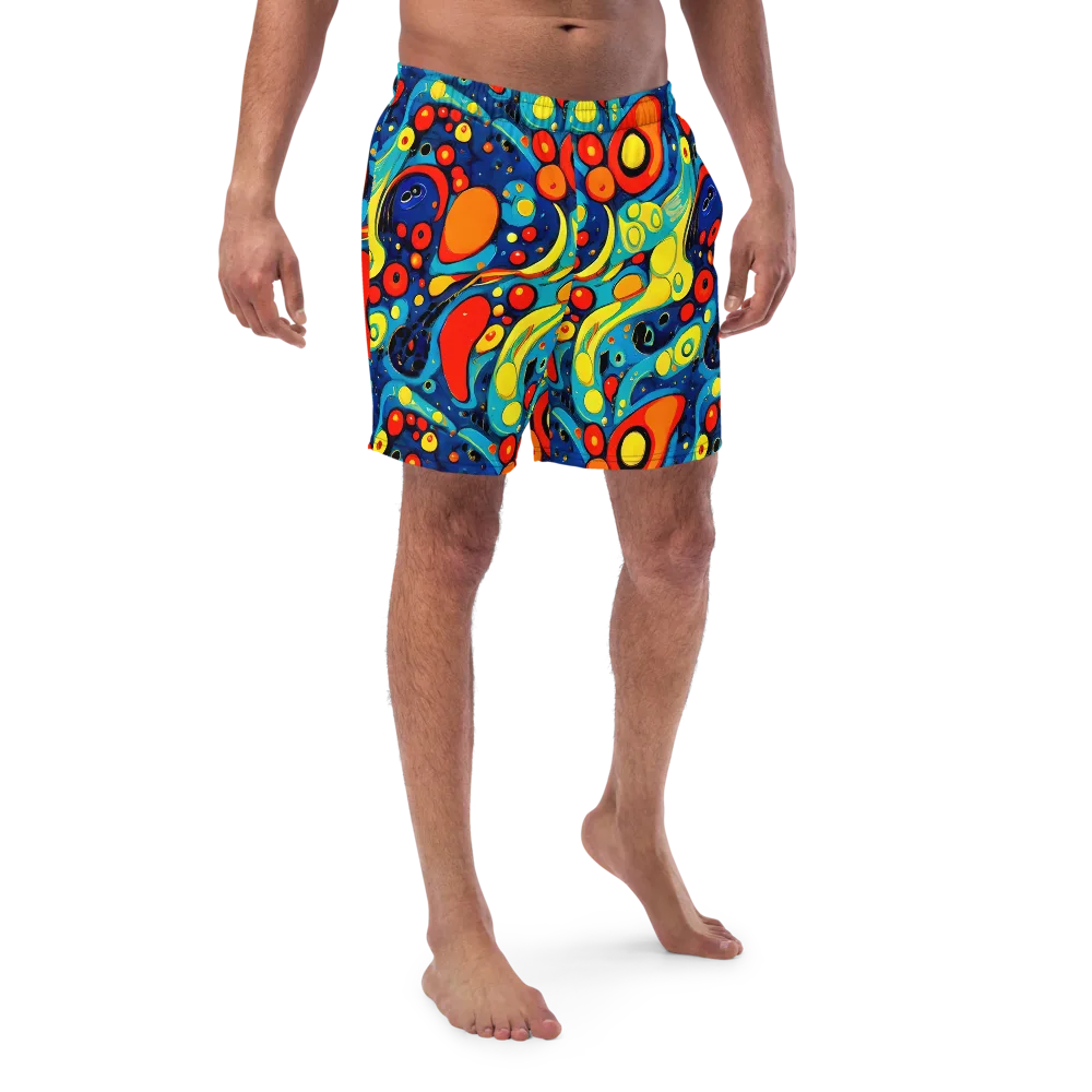 Vivid Amoeba on Swim Trunks — Front