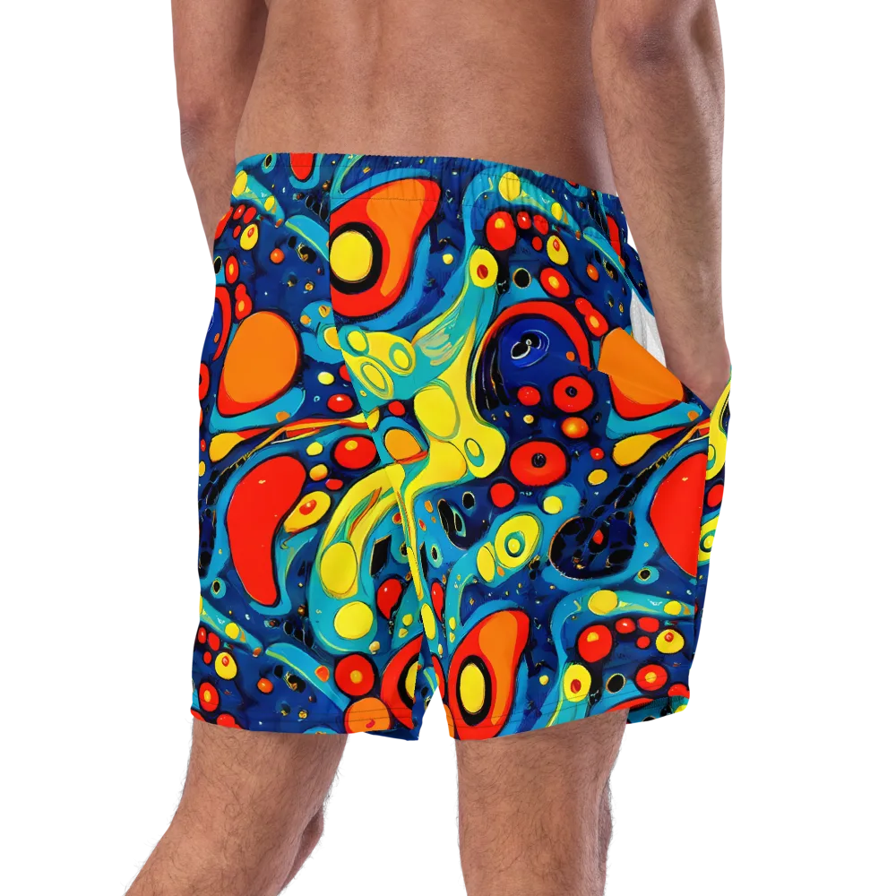 Vivid Amoeba on Swim Trunks — Right Back