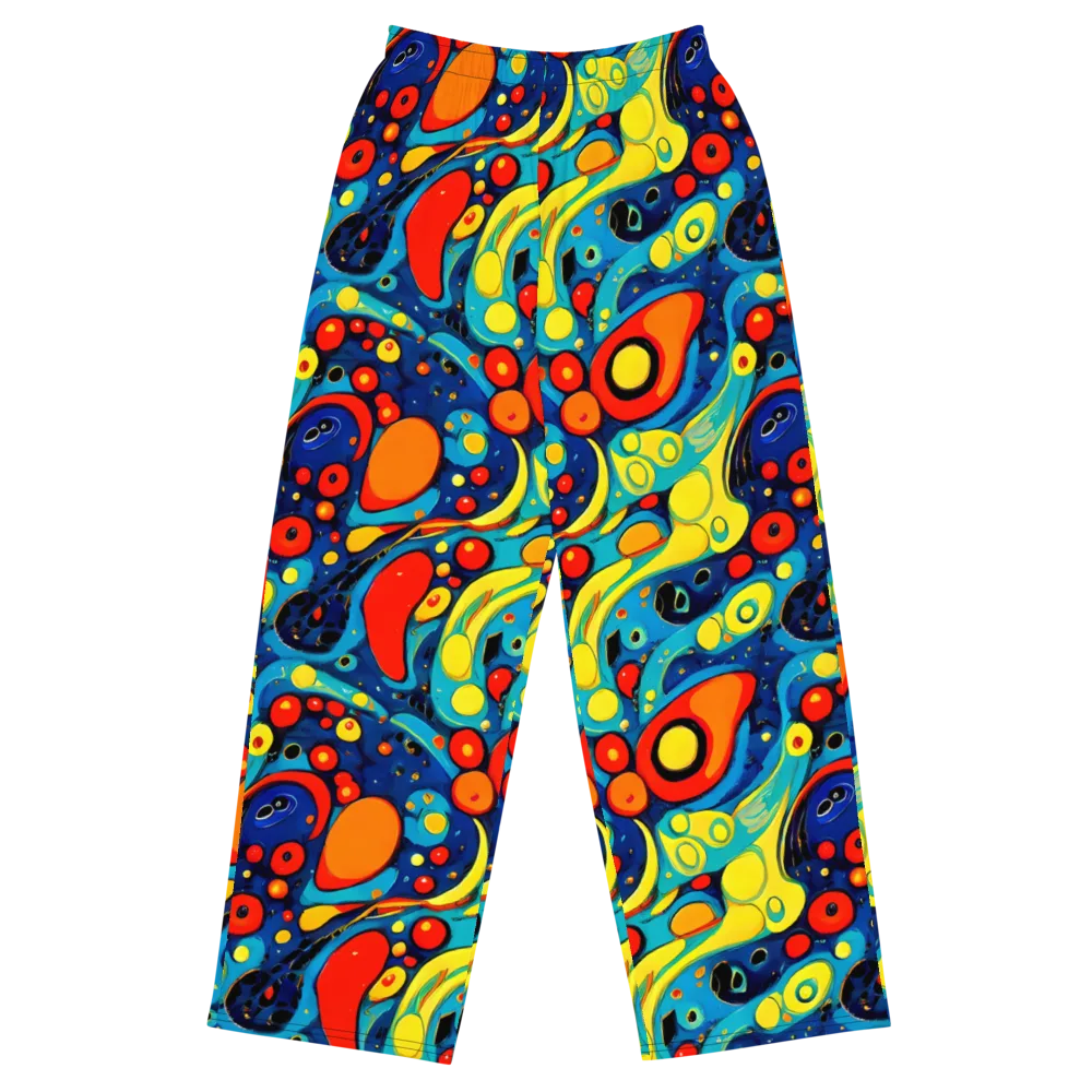 Vivid Amoeba on Wide-Leg Pants — Front