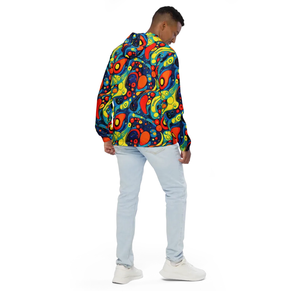 Vivid Amoeba on Men's Windbreaker — Back