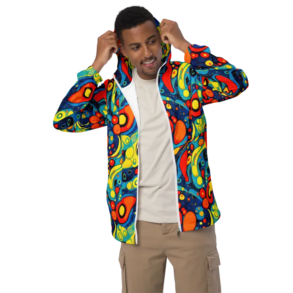 Vivid Amoeba on Men's Windbreaker — Front