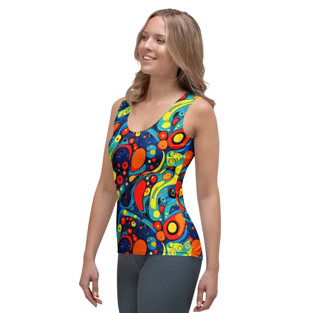 Vivid Amoeba on Women's Tank Top — Left Front