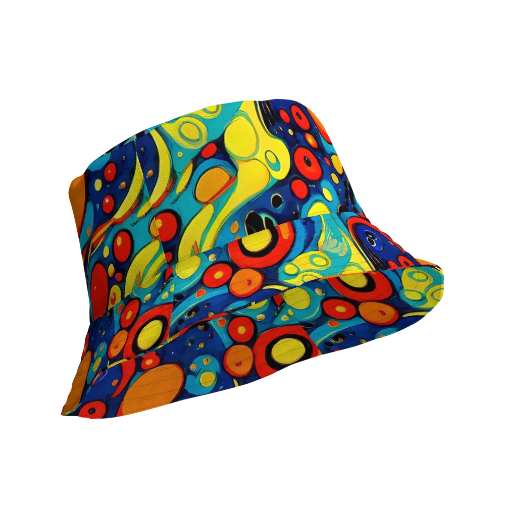 Vivid Amoeba on Reversible Bucket Hat — Product details Outside