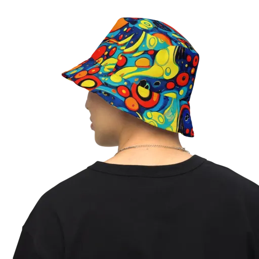 Vivid Amoeba on a Reversible Bucket Hat