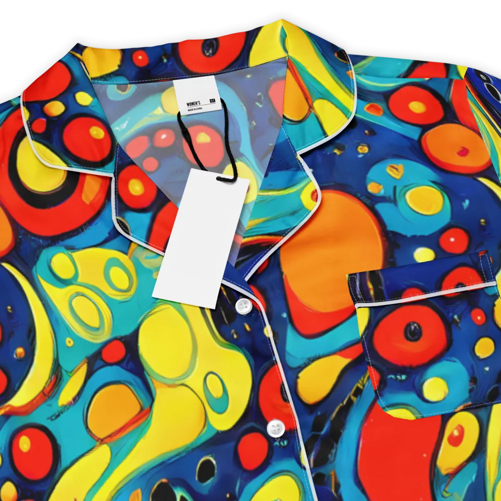 Vivid Amoeba on Women's Short Sleeve Pajama Top — Product details