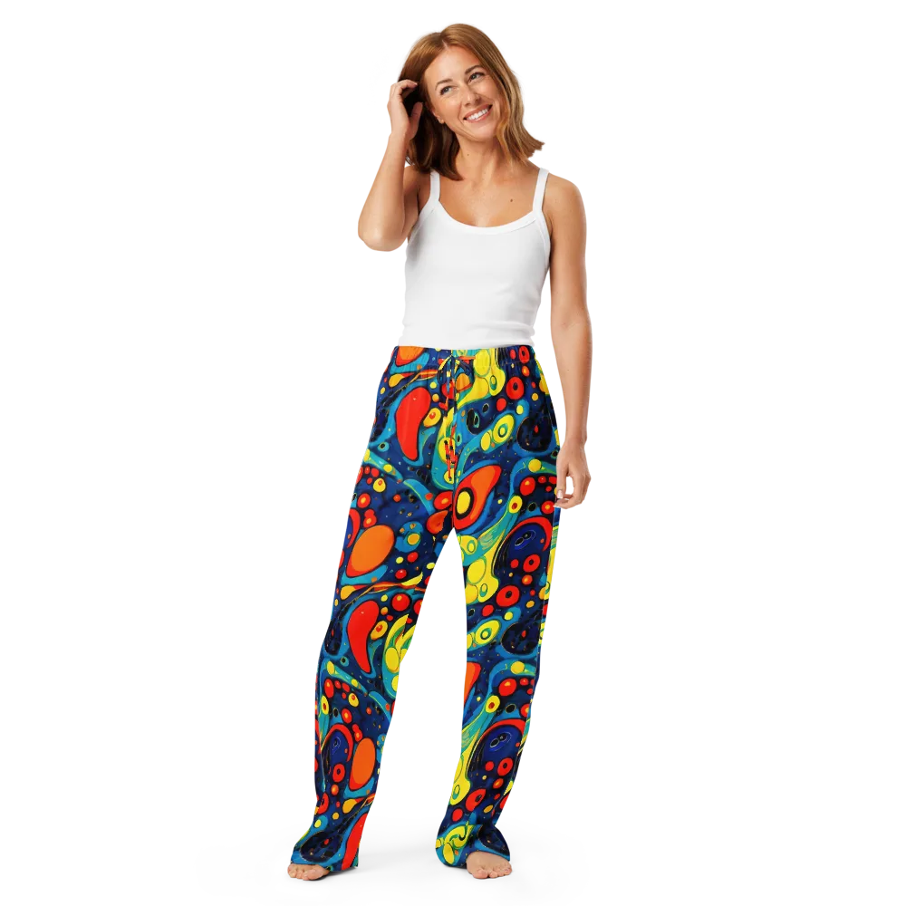 Vivid Amoeba on Women's Pajama Pants — Front