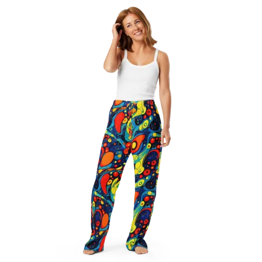 Vivid Amoeba on a Women's Pajama Pants