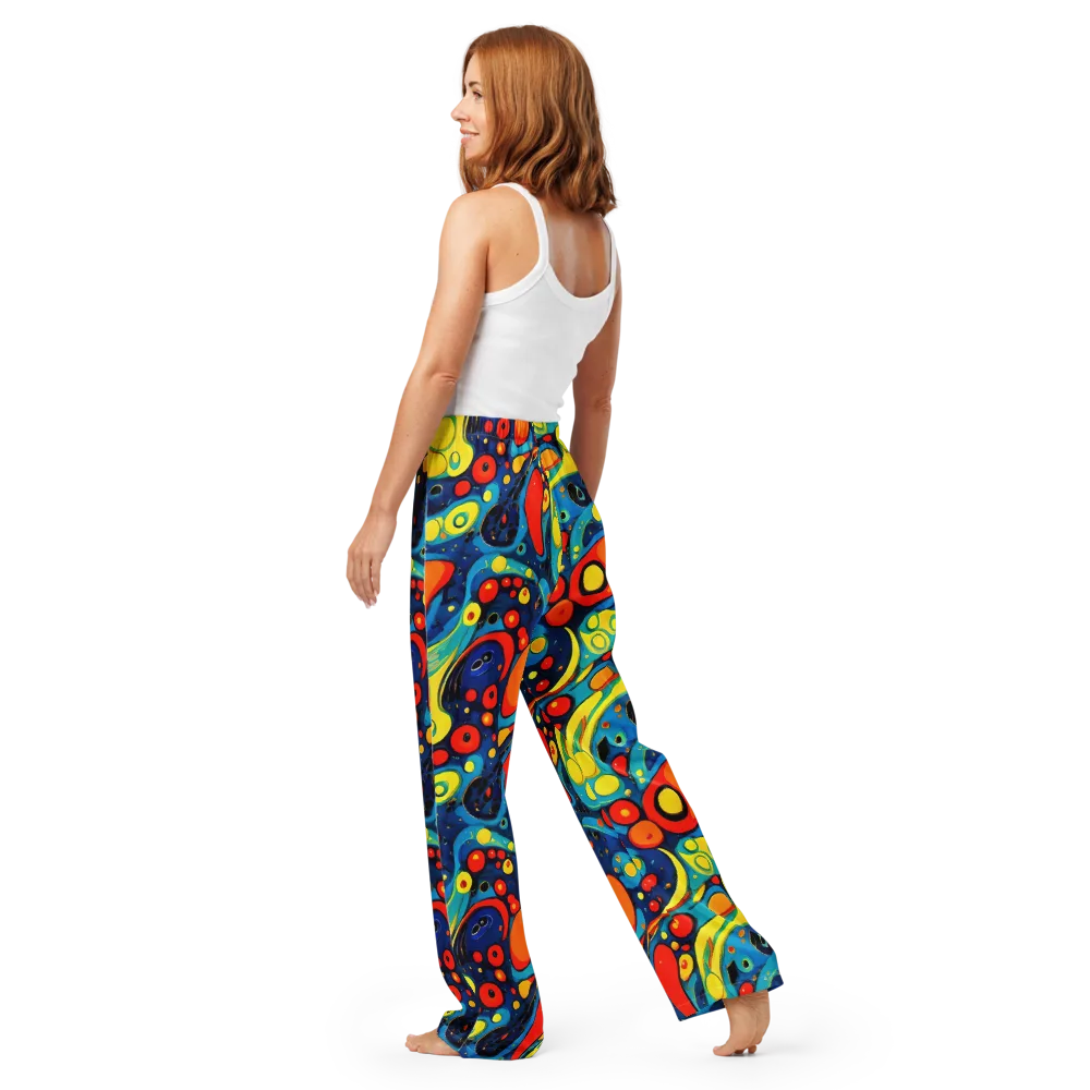 Vivid Amoeba on Women's Pajama Pants — Back