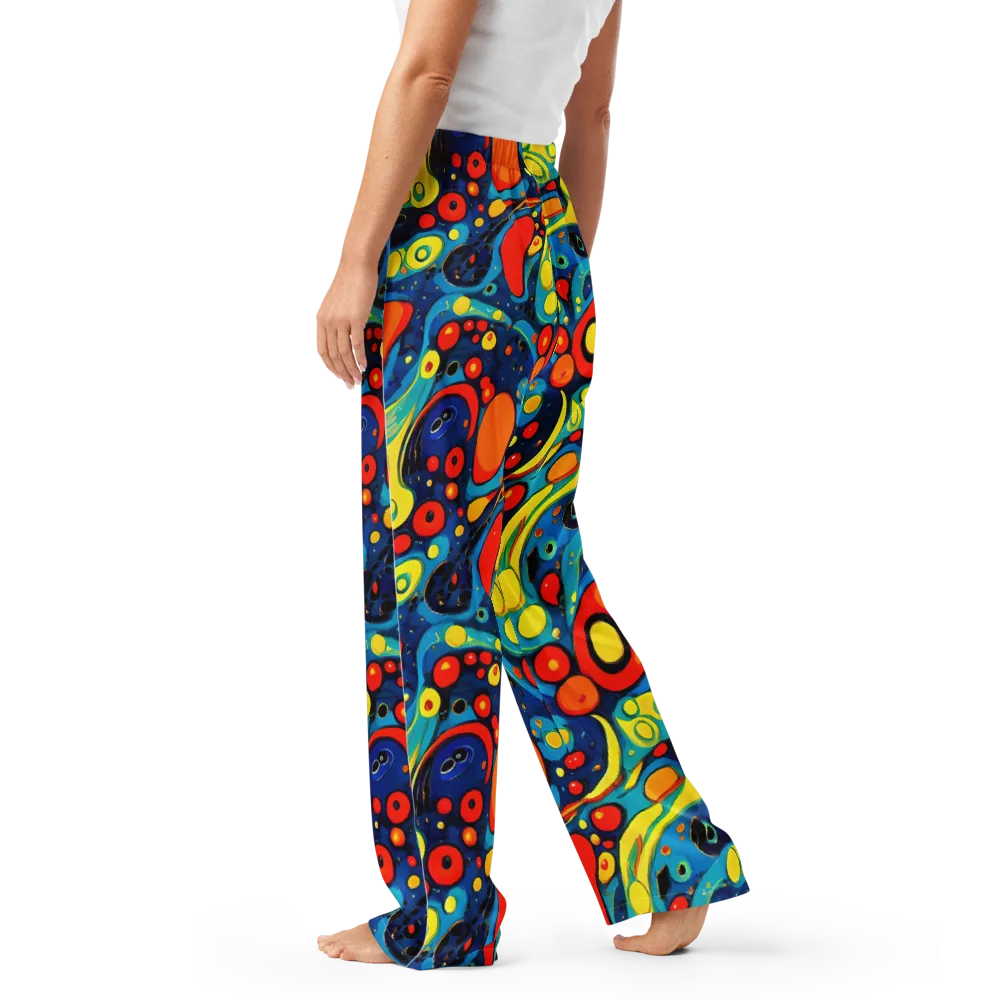 Vivid Amoeba on Women's Pajama Pants — Left