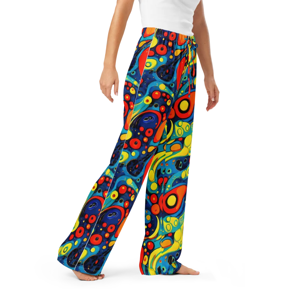Vivid Amoeba on Women's Pajama Pants — Right Front