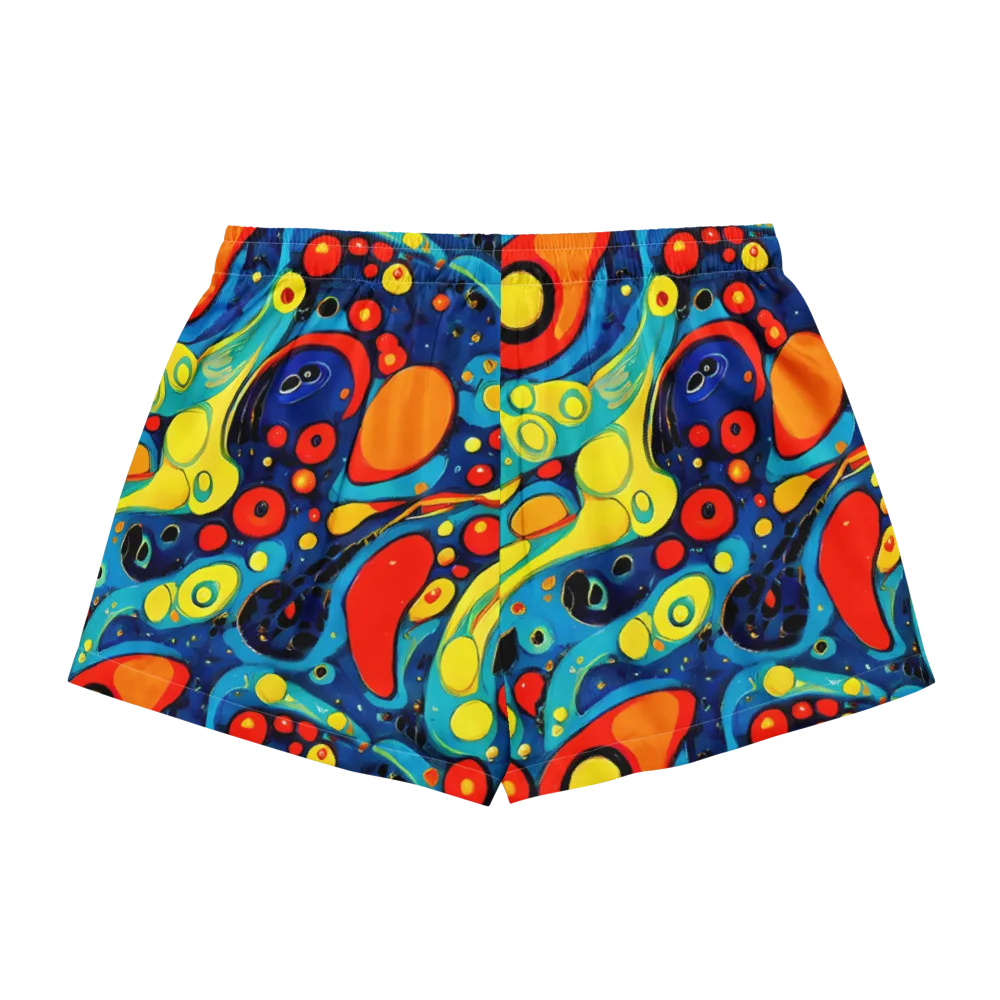 Vivid Amoeba on Women's Pajama Shorts — Back