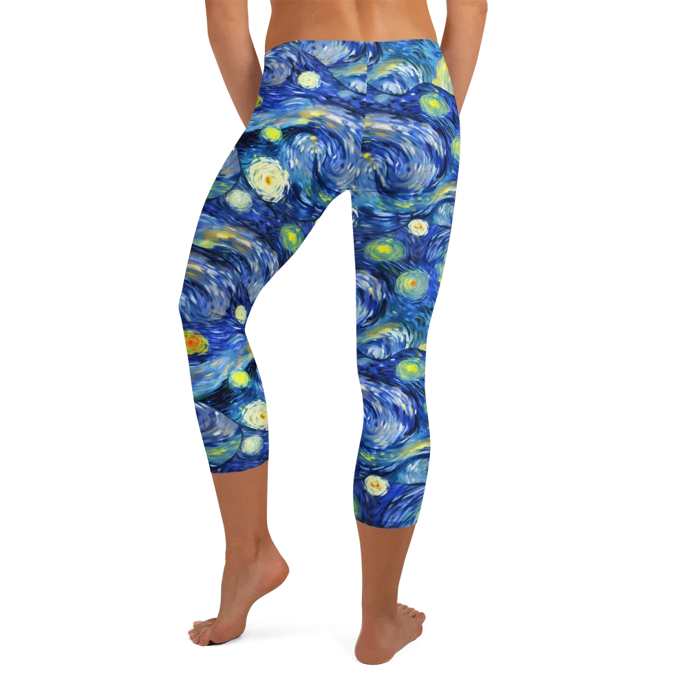 Celestial Swell on Capri Leggings — Back