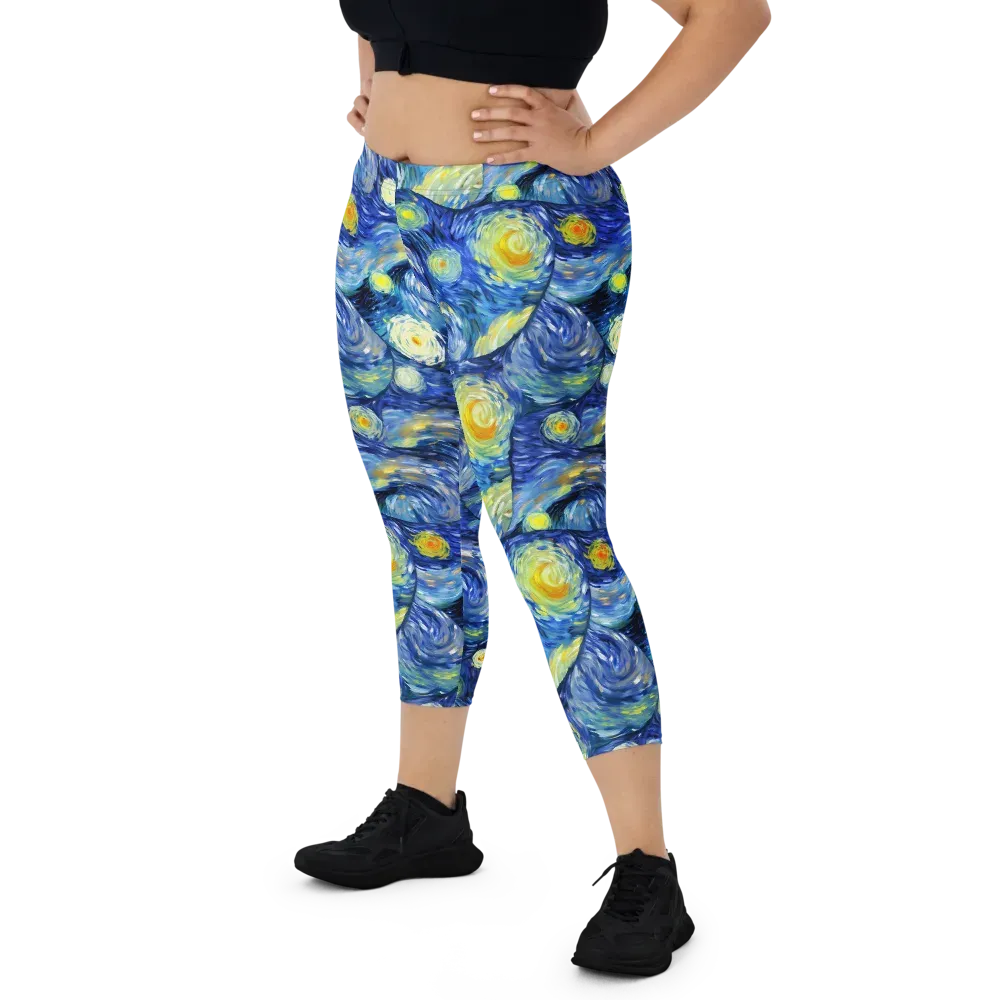 Celestial Swell on Capri Leggings — Front
